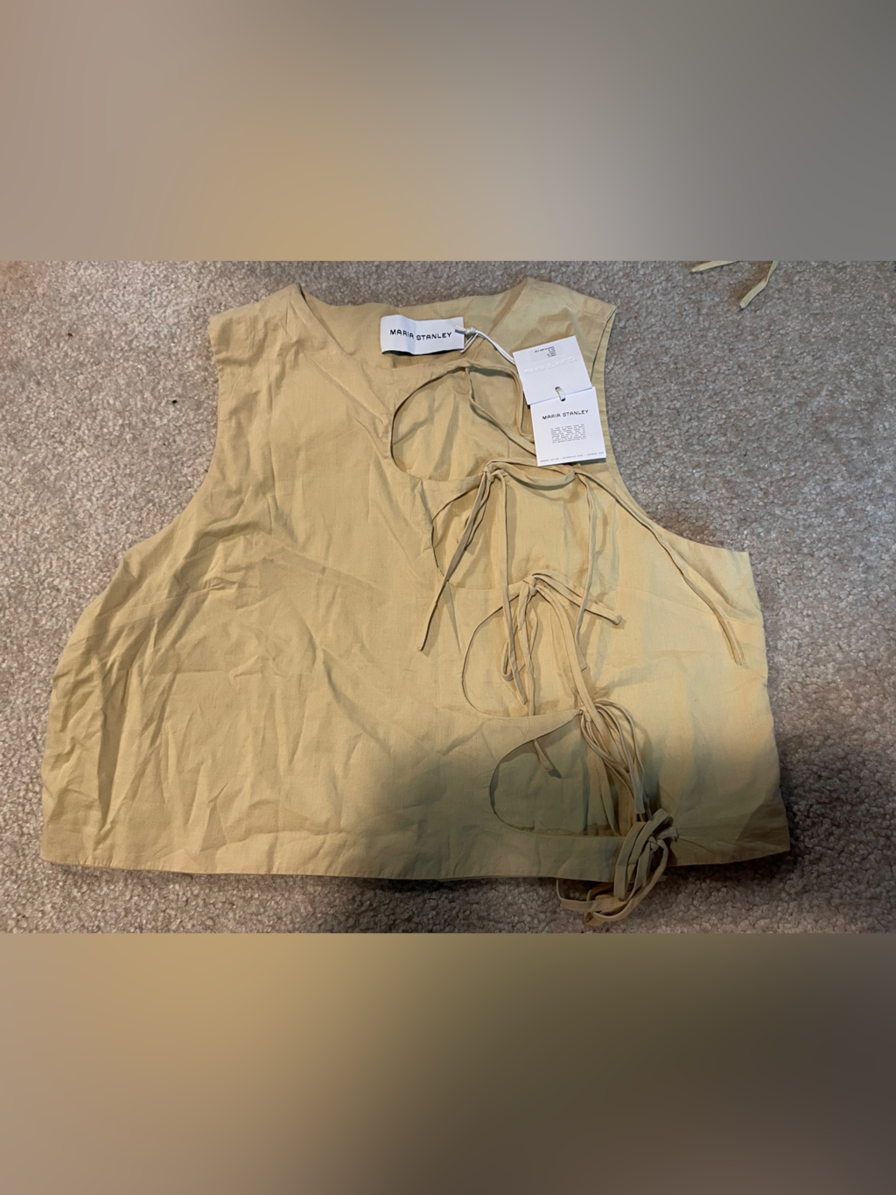 Nwt!! Maria Stanley Butter Tahini Top & Eldi Butter Skirt (Set!) — image 6 of 8